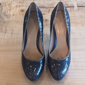 Cole Haan Nike Air Blue Sequin Heels